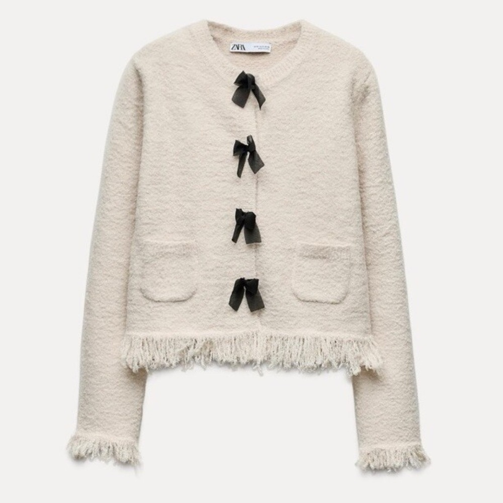 Zara Bows Knit Cardigan